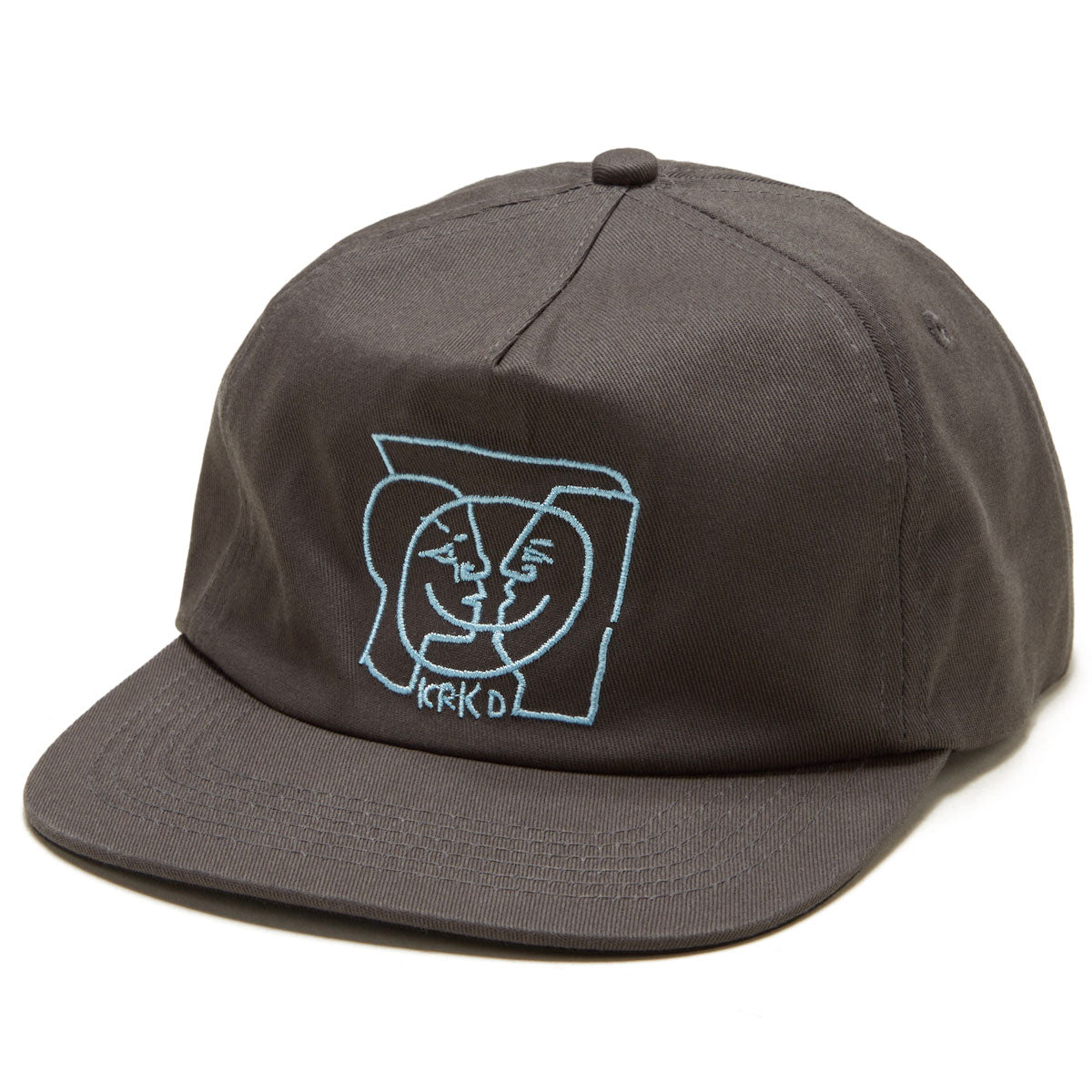 Krooked Krkd Moonsmile Raw Hat - Charcoal/Blue image 1