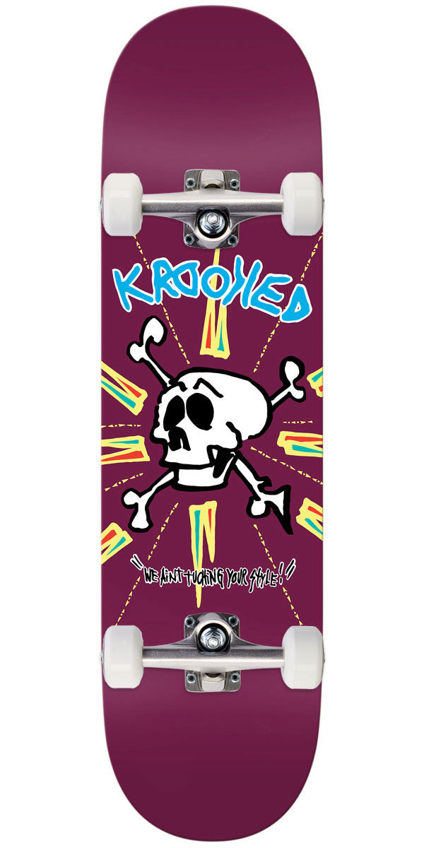 Krooked Style Skateboard Complete - Magenta - 8.62