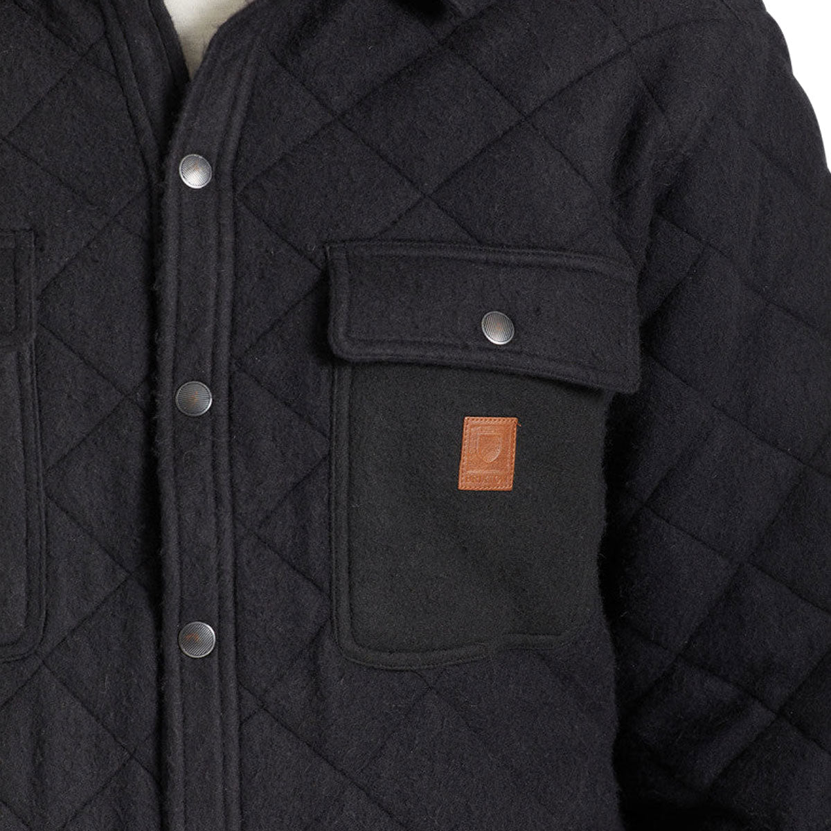 Brixton Cass Quilted Fleece Jacket - Black image 3