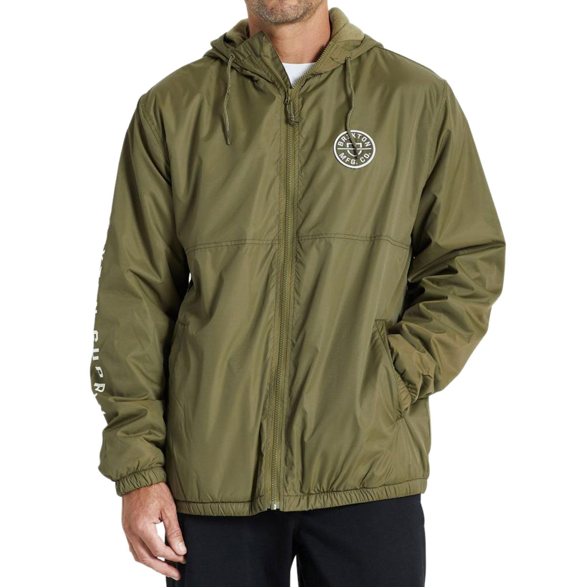 Brixton Claxton Crest Lined Jacket - Military Olive image 1