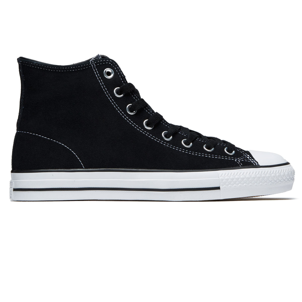 Converse Chuck Taylor All Star Pro Suede Hi Shoes - Black/Black/White image 1