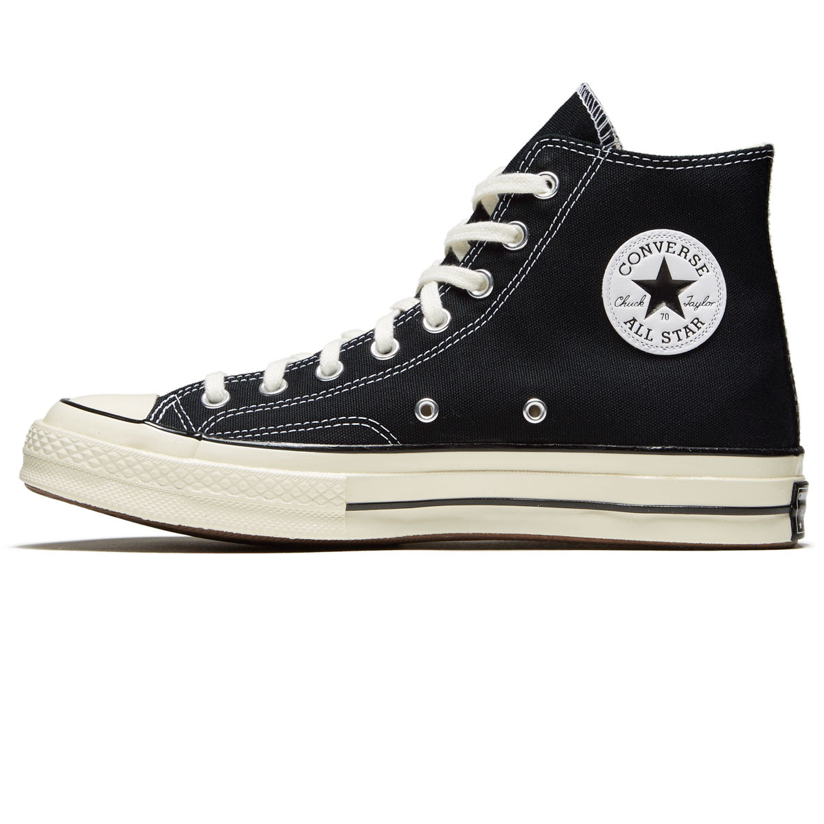 Converse Chuck 70 Hi Shoes - Black/Black/Egret image 2