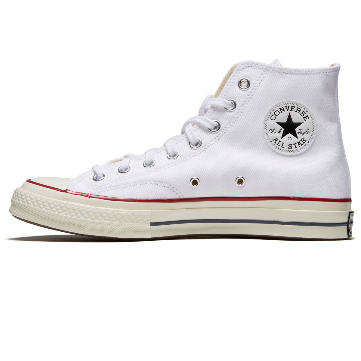Converse Chuck 70 Hi Shoes - White/Garnet/Egret image 2