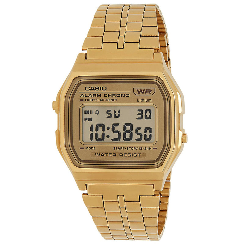 Casio A158WETG-9A Watch - Vintage Mirror Dig Gold