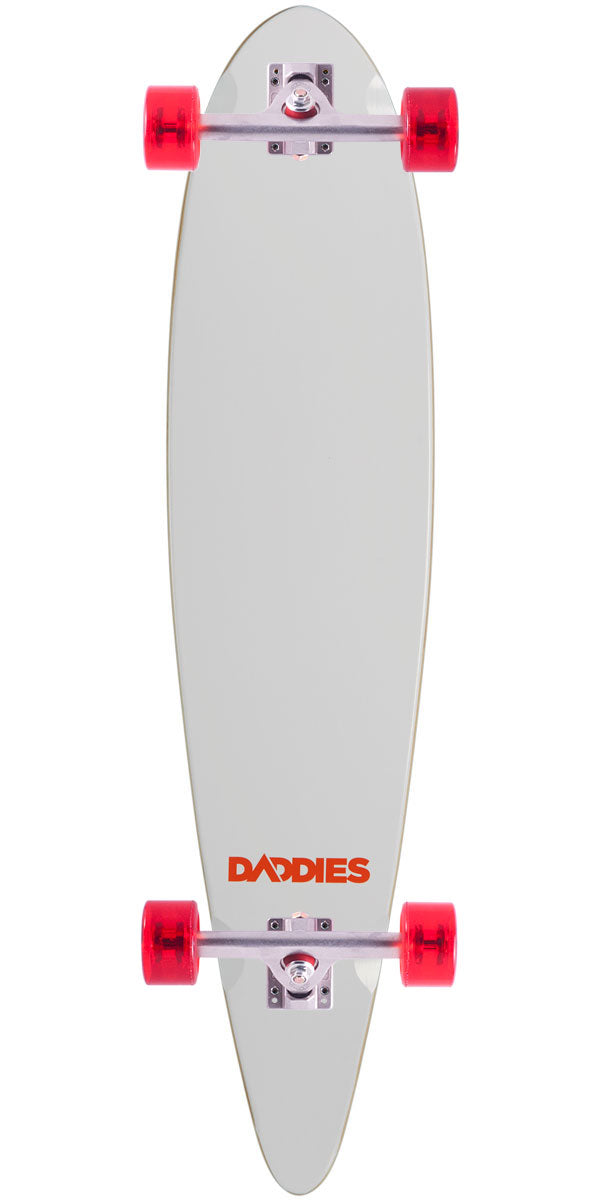 Daddies Logo Pintail Longboard Complete - White image 1