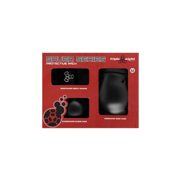 Triple Eight Saver Series High Impact 3 Pack of Pads - Black – Daddies ...