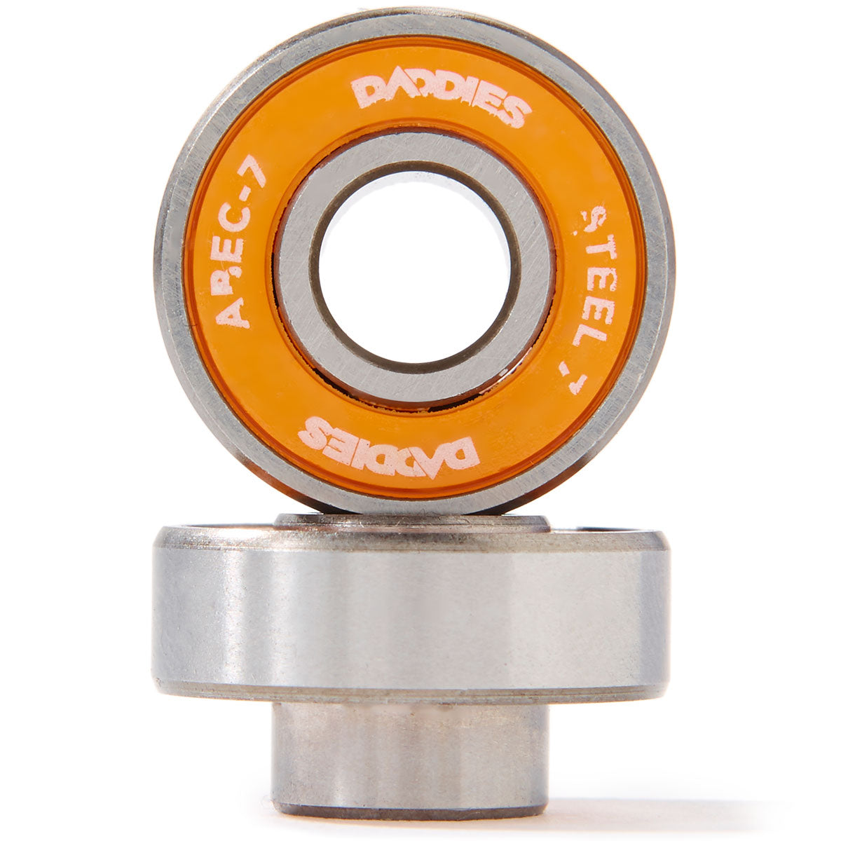 Daddies Steel Built In Skateboard Bearings - Orange image 1