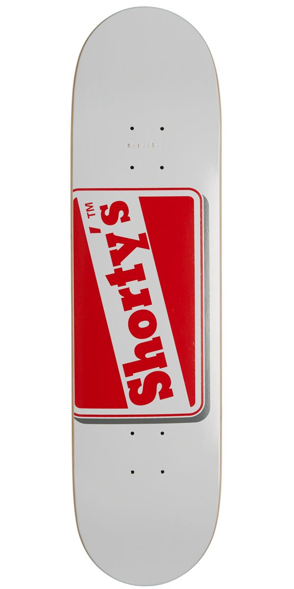Shorty's OG Logo Skateboard Deck - White/Red - 8.125