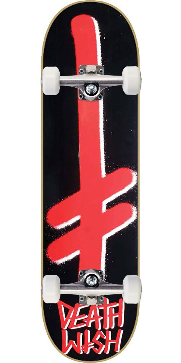 Deathwish Gang Logo Skateboard Complete - Black/Red - 8.25