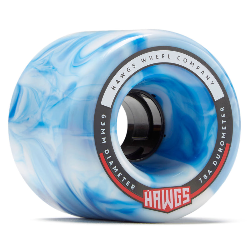 Hawgs Fatty 78a Stone Ground Longboard Wheels - Blue - 63mm
