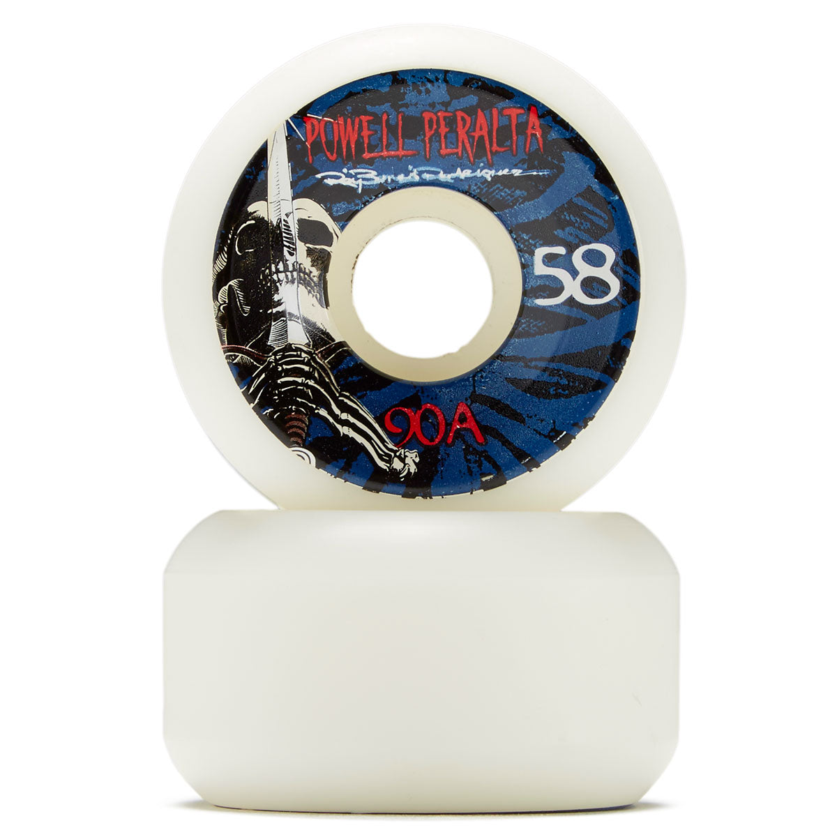Powell-Peralta Skull and Sword 3 90A Skateboard Wheels - White - 58mm image 2
