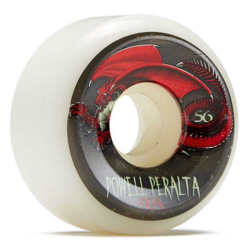 Powell-Peralta Oval Dragon 4 90A Skateboard Wheels - White - 56mm