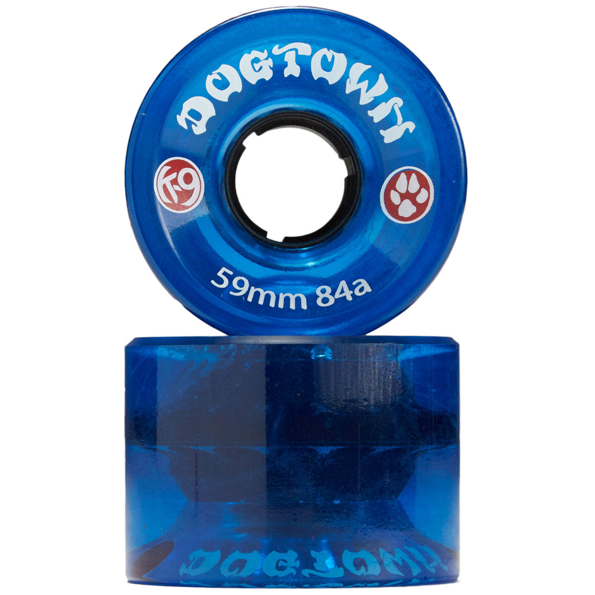 Dogtown K-9 84a Premium Cruiser Skateboard Wheels - Clear Blue - 59mm image 2