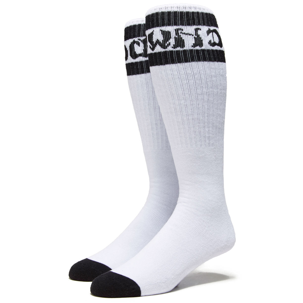 Dogtown Striped Tube Socks - White/Black image 1