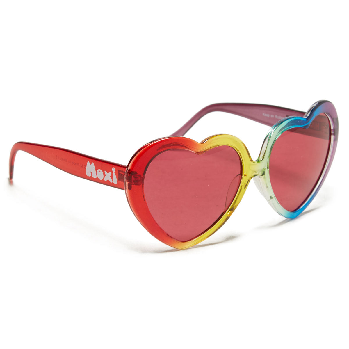 Happy Hour Heart On Sunglasses - Rainbow Fade/Red Moxi image 1