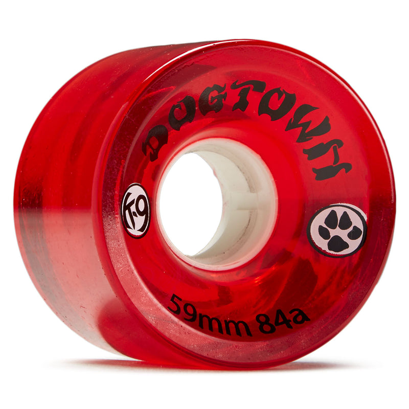Dogtown K-9 84a Skateboard Wheels - Clear Red - 59mm