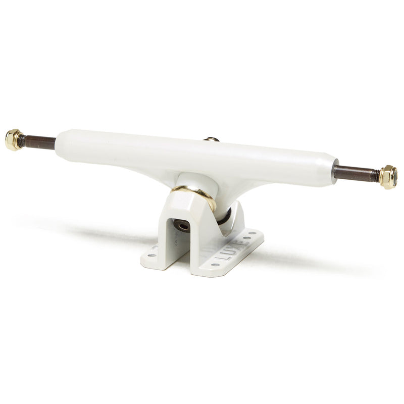 Luxe Lite 180mm Hollow Kingpin Longboard Trucks - Blizzard White