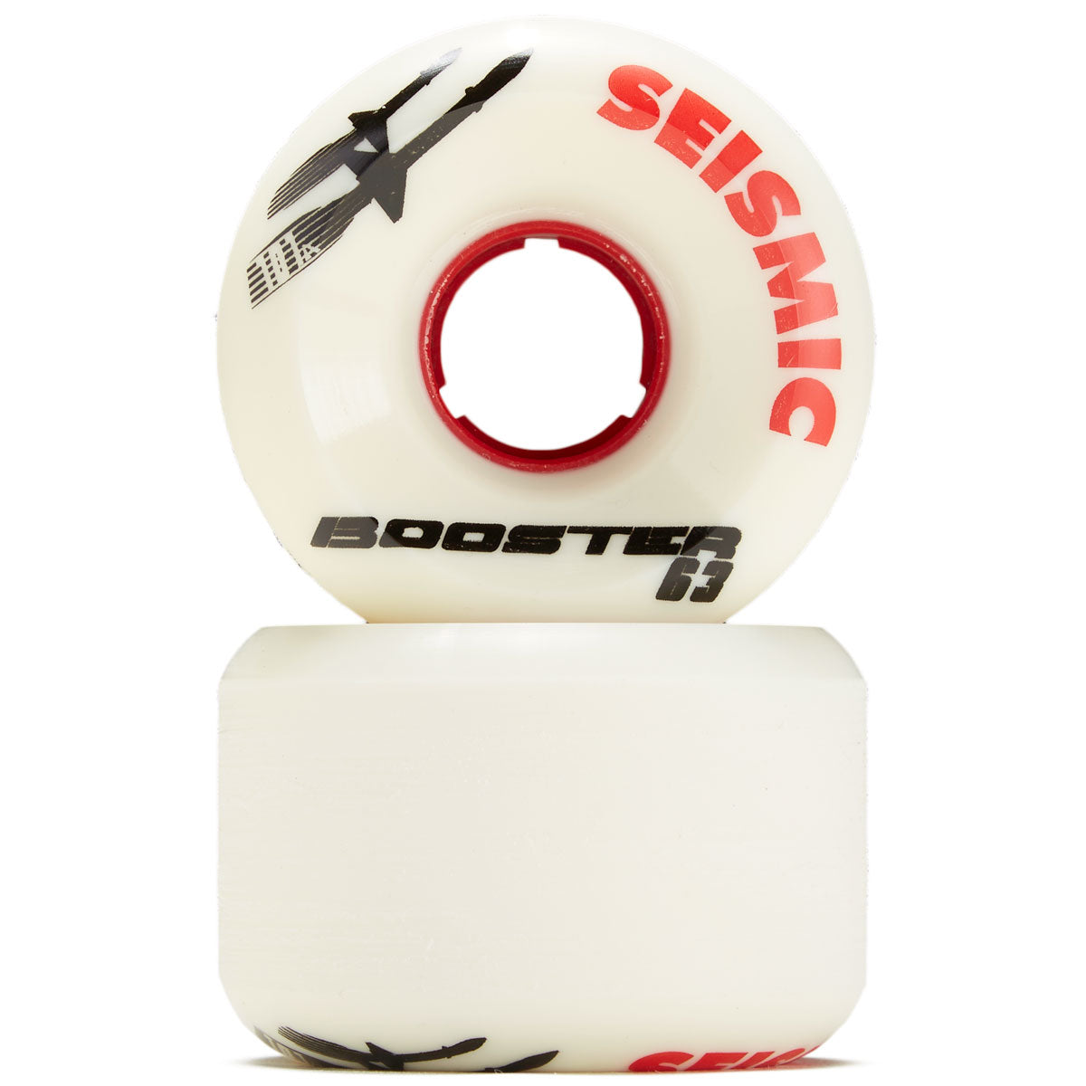 Seismic Booster 101a Longboard Wheels - White - 63mm image 2