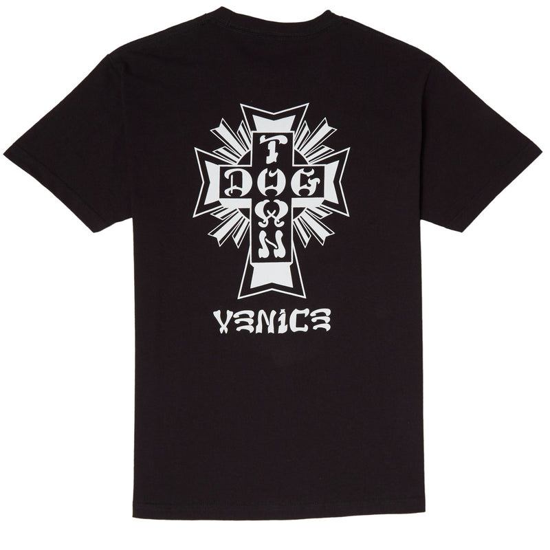Dogtown Cross Logo Venice T-Shirt - Black/White
