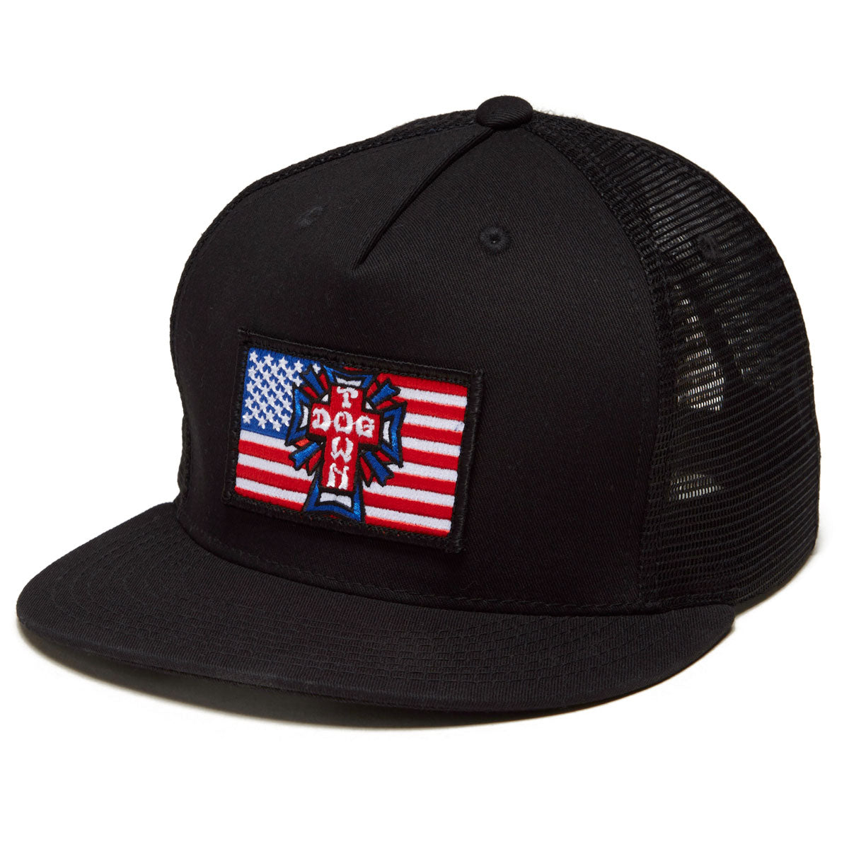 Dogtown Flag Patch Mesh Hat - Black