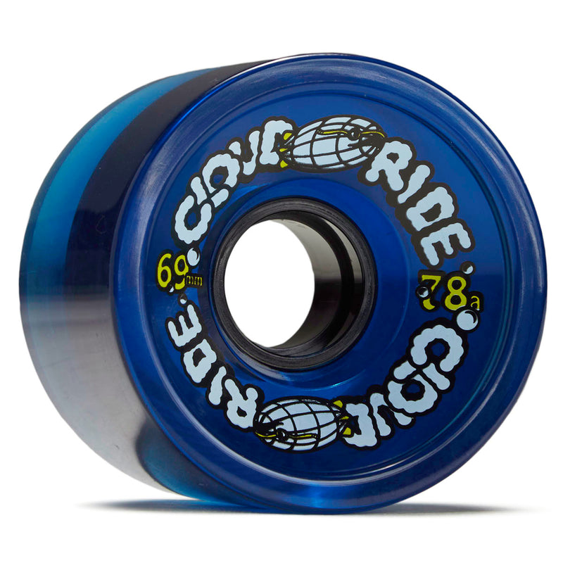 Cloud Ride Cruiser 78a Longboard Wheels - Clear Midnight Blue - 69mm