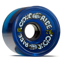 Cloud Ride Cruiser 78a Longboard Wheels - Clear Midnight Blue - 69mm