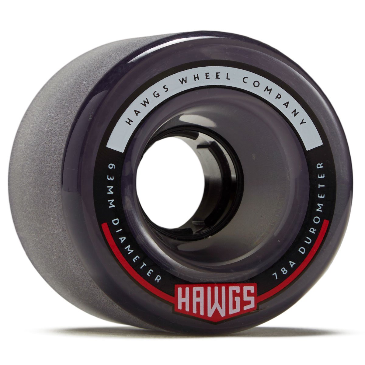 Hawgs Fatties 78a Stone Ground Longboard Wheels - Clear Black - 63mm image 1