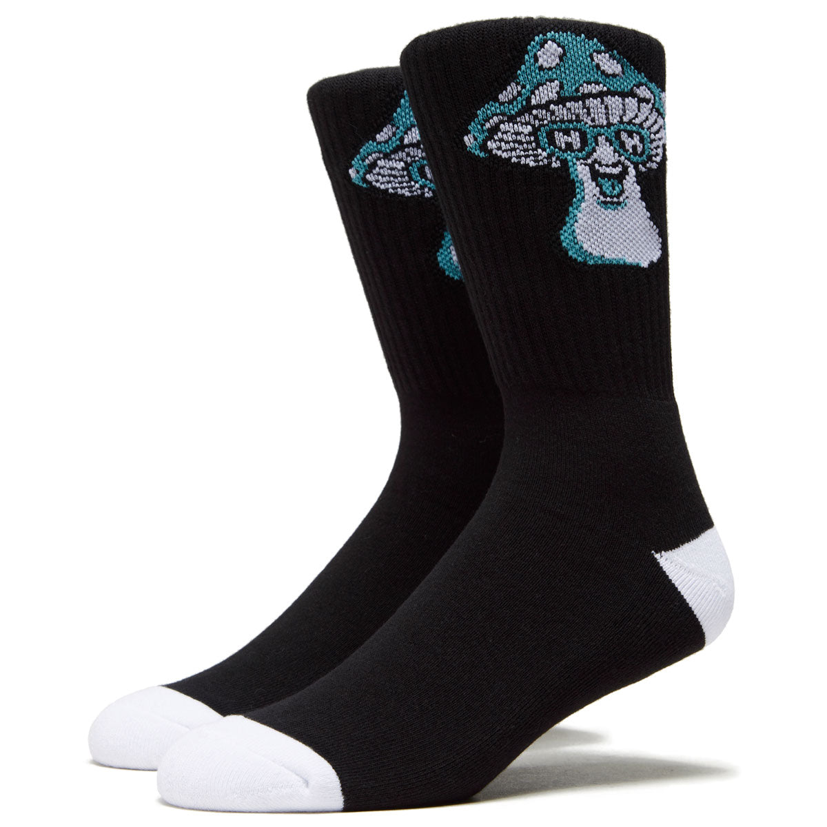 Happy Hour Mushroom Socks - Black/Blue image 1