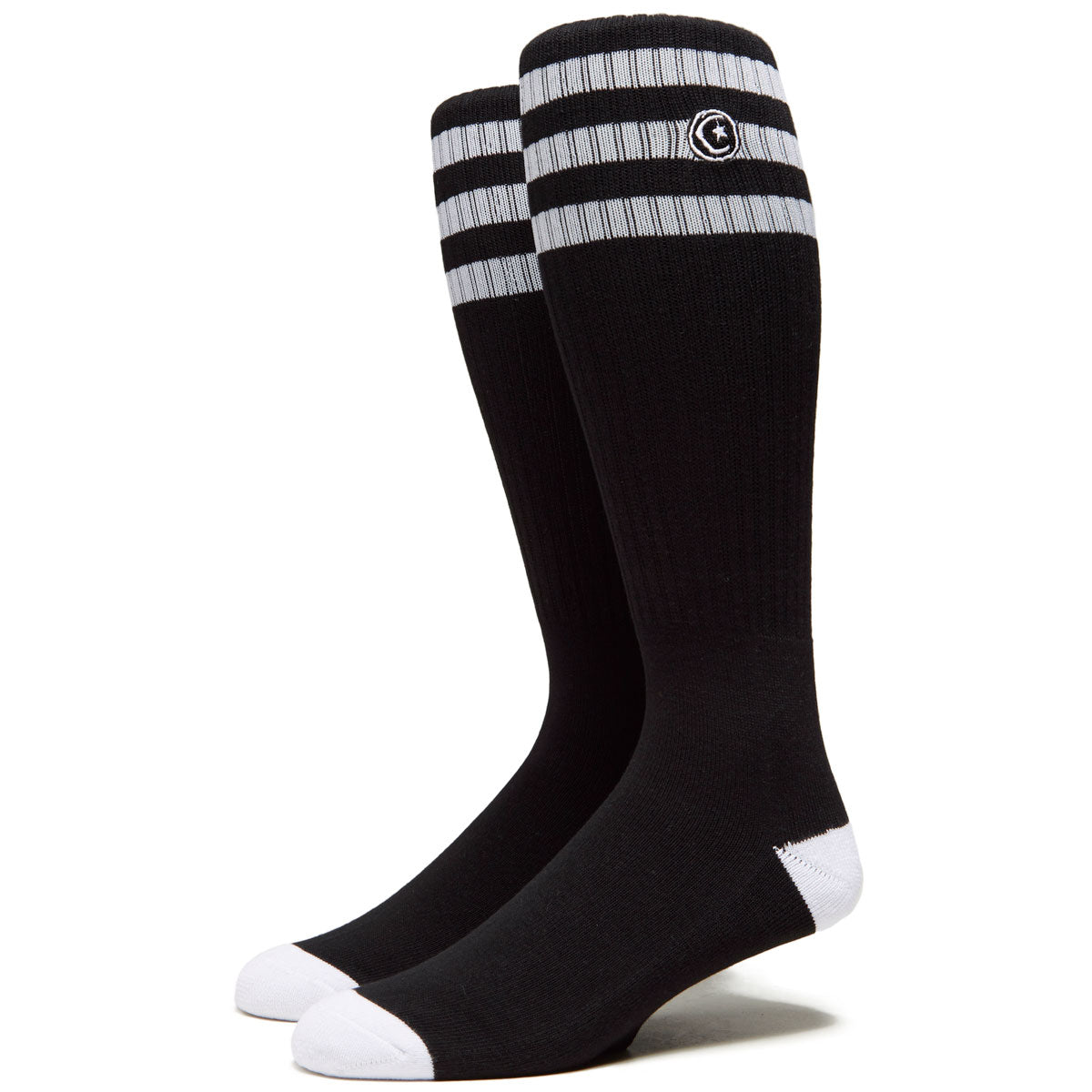 Foundation Tall 3 Stripe Socks - Black image 1