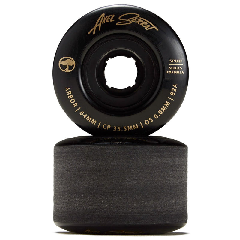 Arbor Spud Axel Serrat 82a Longboard Wheels - Black - 64mm