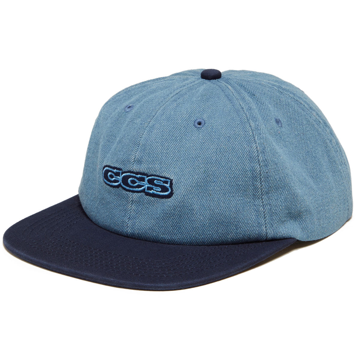 CCS 96 Logo Denim Snapback Hat - Medium Wash image 1