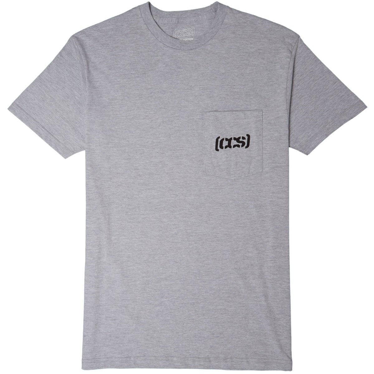 CCS Bracket Logo Pocket T-Shirt - Heather Grey/Black image 1