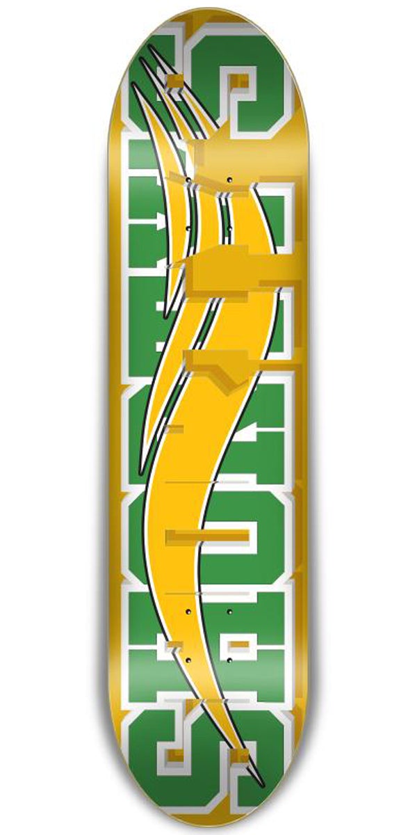 Shorty's Skate Block Skateboard Deck - Green/Yellow - 7.75