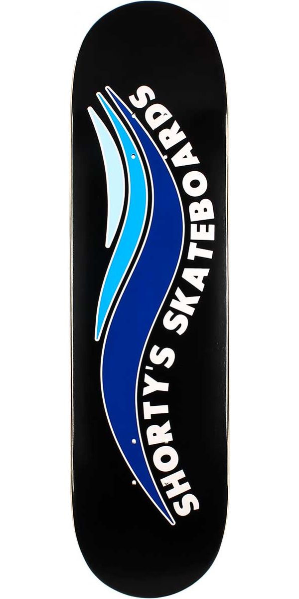 Shorty's Skate Wave Skateboard Deck - Black/Blue - 8.125