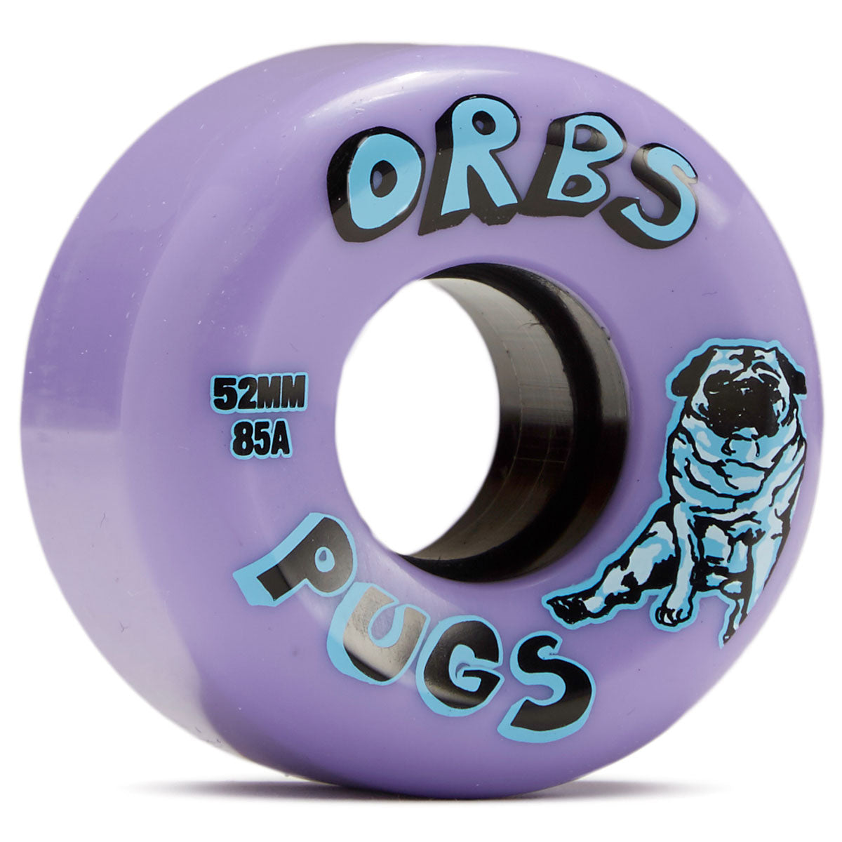 Welcome Orbs Pugs Conical 85A Skateboard Wheels - Lavender - 52mm image 1
