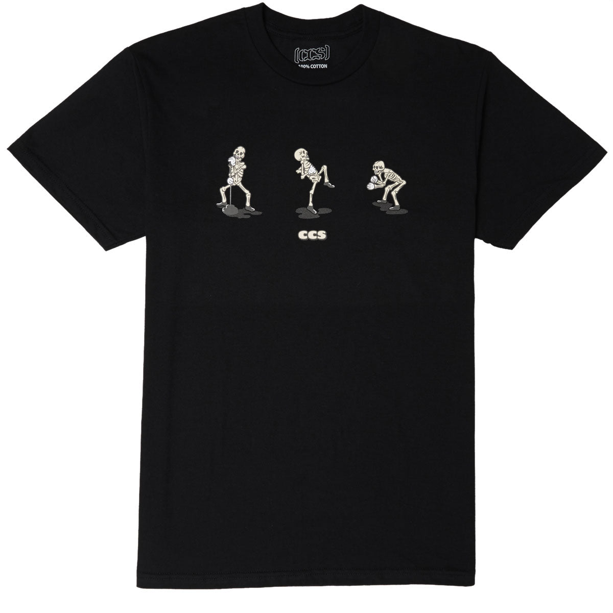 CCS Vine Skeleton T-Shirt - Black/Bone/Noir