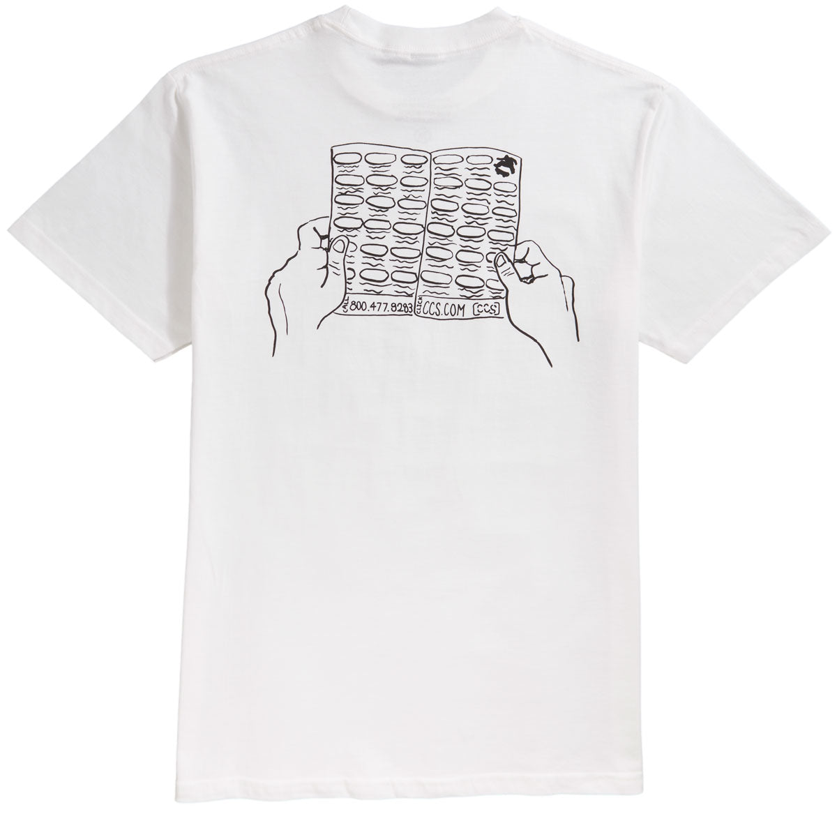 CCS Catalog Sketch T-Shirt - White/Black image 2