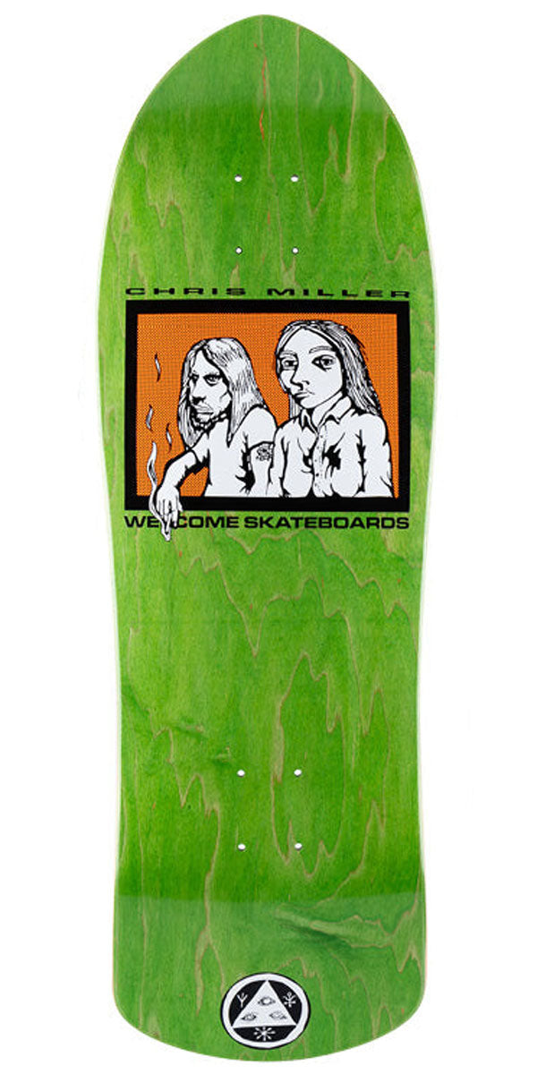 Welcome Miller Couple On a Crossbone Skateboard Deck - Various Stains - 10.00