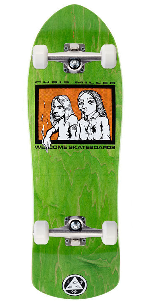 Welcome Miller Couple On a Crossbone Skateboard Complete - Various Stains - 10.00