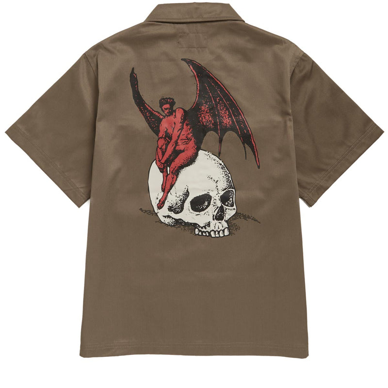 Welcome Nephilim Zip-up Work Shirt - Stone