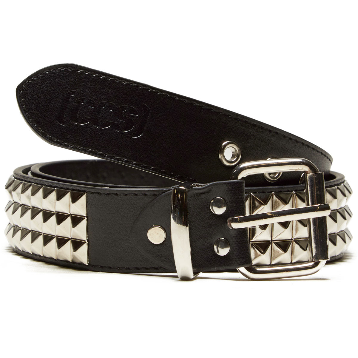 CCS Pyramid Studded Leather Belt - Black image 1