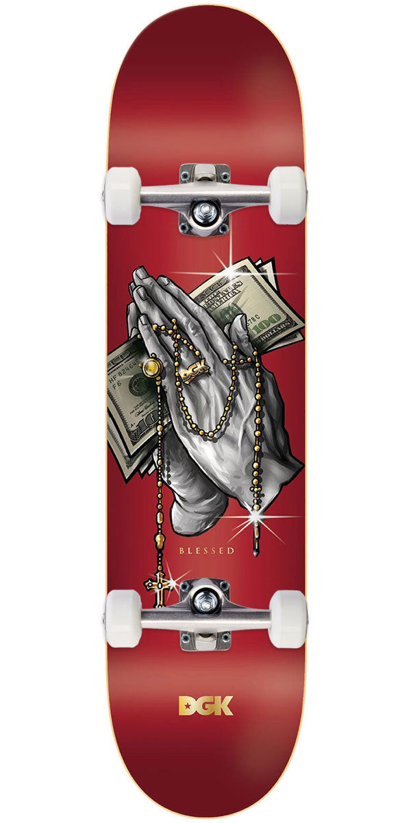 DGK Blessed Lenticular Skateboard Complete - Red - 8.25
