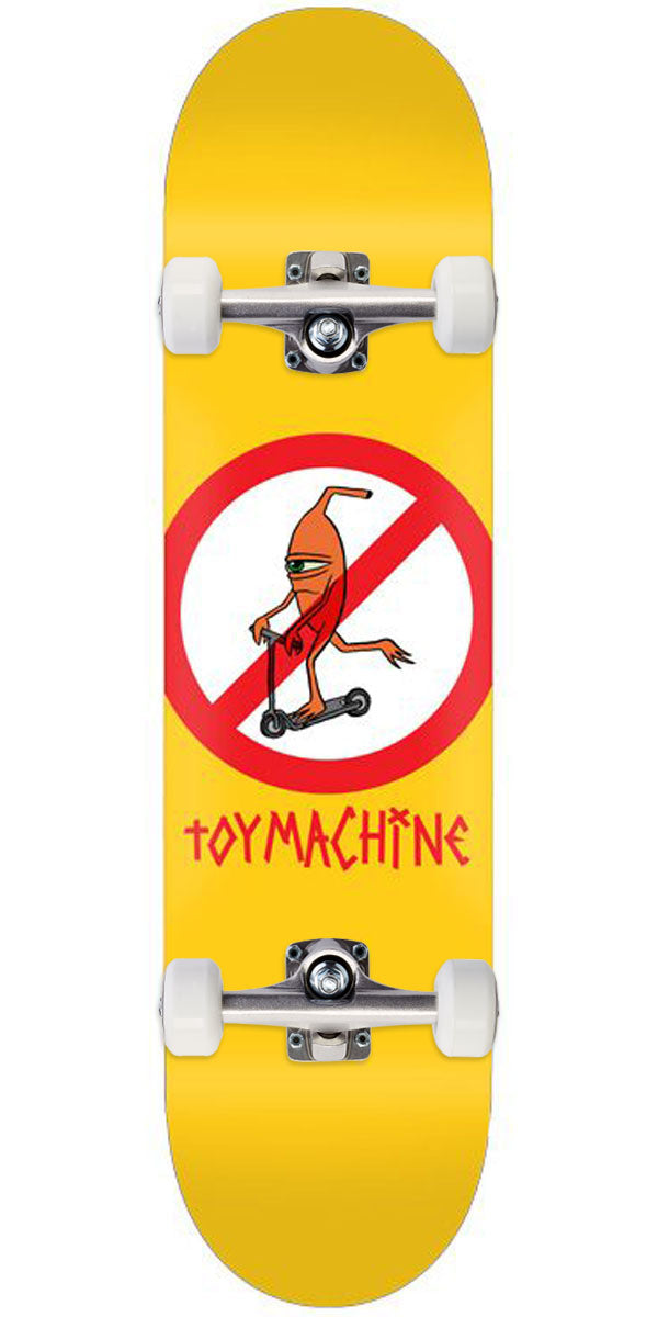Toy Machine No Scooter Skateboard Complete - Yellow - 8.00