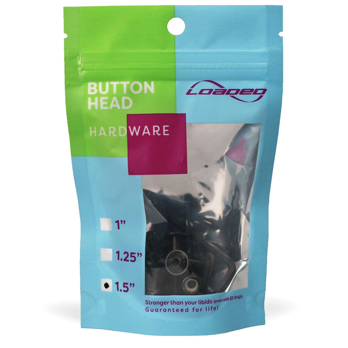 Loaded Button Head Hardware - Black - 1.50