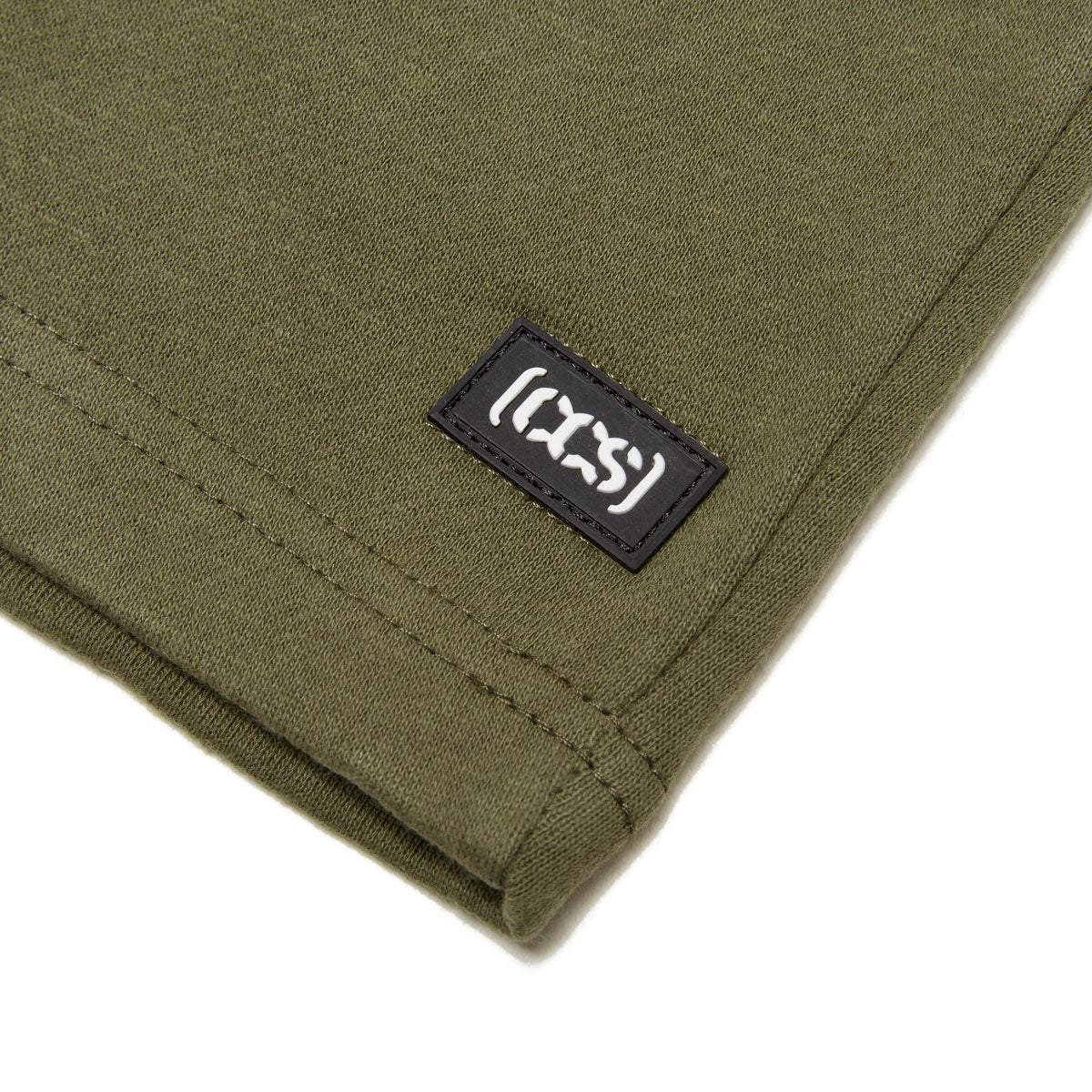 CCS Logo Rubber Patch Sweat Shorts - Army Green image 2
