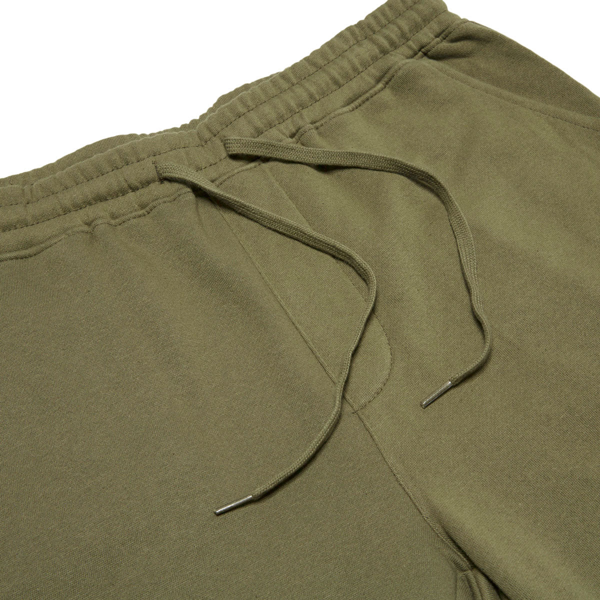 CCS Logo Rubber Patch Sweat Shorts - Army Green image 3