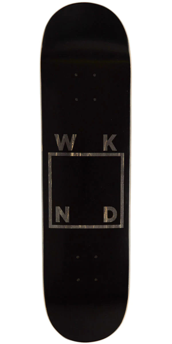 WKND Blacked Out Logo Skateboard Deck - Black - 8.00