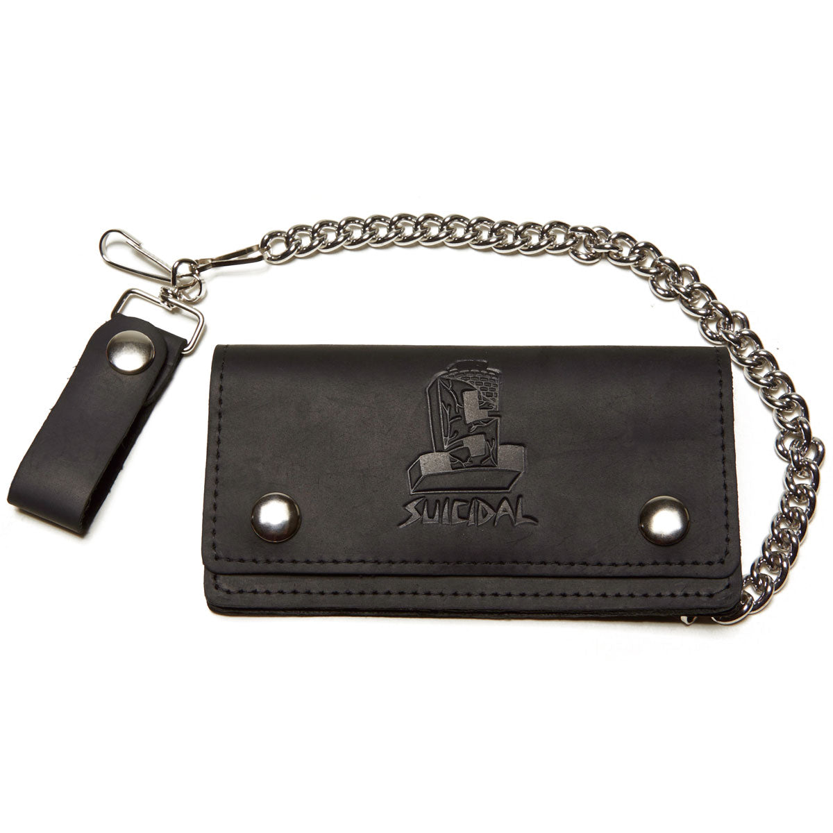 Dogtown Suicidal Large Leather Chain Wallet - Black image 1