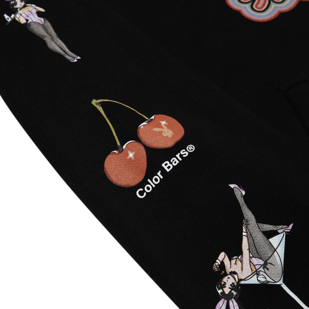 Color Bars Tokyo Outline Hoodie - Black image 3