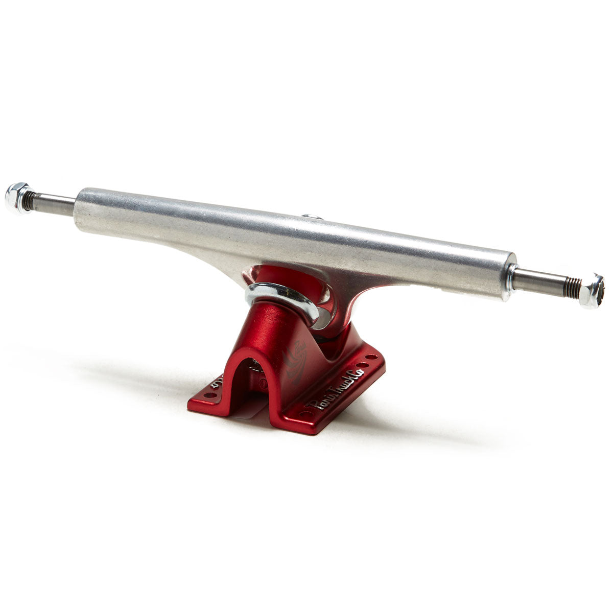 Paris V3 50 Degree Mix-Ups Longboard Trucks - Polished/Red - 180mm image 2